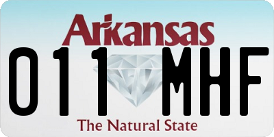 AR license plate 011MHF