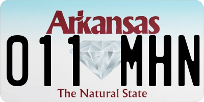 AR license plate 011MHN