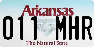 AR license plate 011MHR