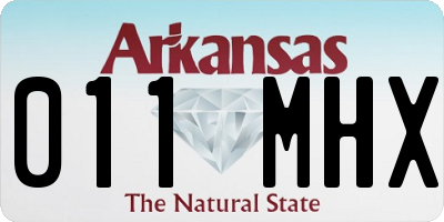 AR license plate 011MHX