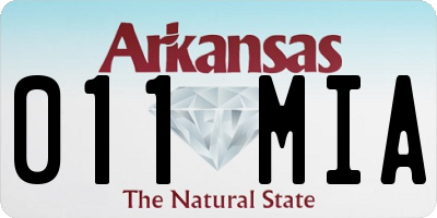 AR license plate 011MIA