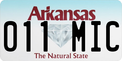 AR license plate 011MIC
