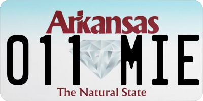 AR license plate 011MIE