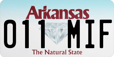AR license plate 011MIF