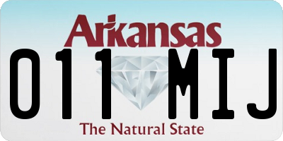 AR license plate 011MIJ