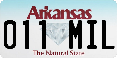 AR license plate 011MIL