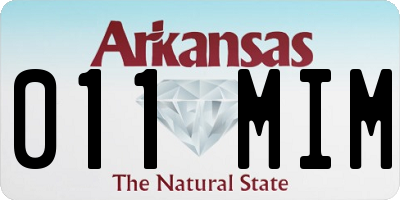 AR license plate 011MIM