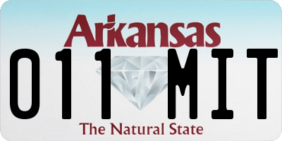 AR license plate 011MIT