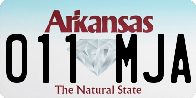 AR license plate 011MJA