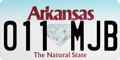 AR license plate 011MJB