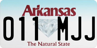 AR license plate 011MJJ