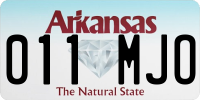 AR license plate 011MJO