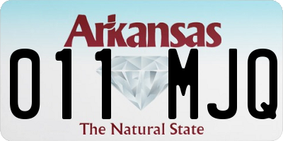 AR license plate 011MJQ