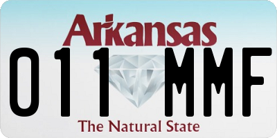 AR license plate 011MMF