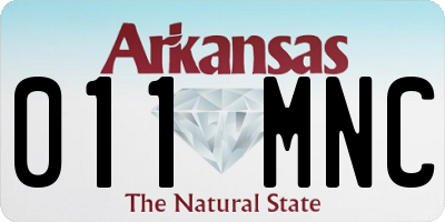 AR license plate 011MNC