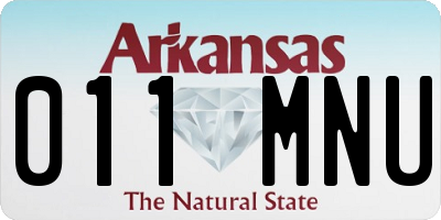 AR license plate 011MNU