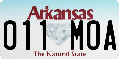 AR license plate 011MOA