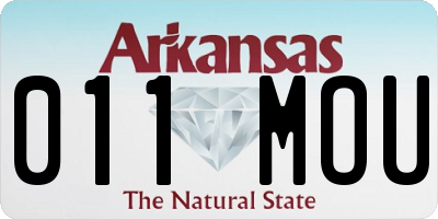AR license plate 011MOU