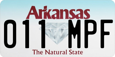 AR license plate 011MPF