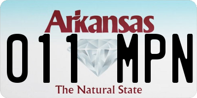 AR license plate 011MPN