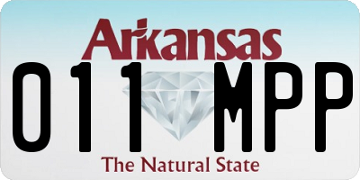 AR license plate 011MPP