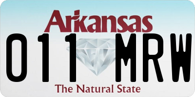 AR license plate 011MRW
