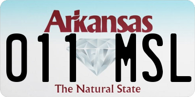 AR license plate 011MSL