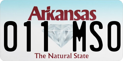 AR license plate 011MSO