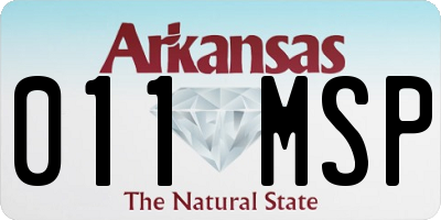 AR license plate 011MSP