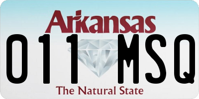 AR license plate 011MSQ