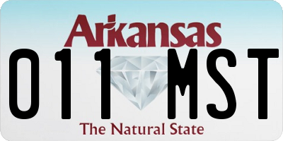 AR license plate 011MST
