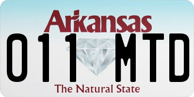 AR license plate 011MTD