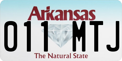 AR license plate 011MTJ