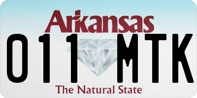 AR license plate 011MTK