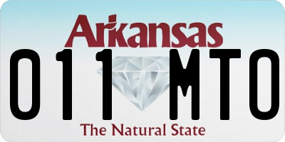 AR license plate 011MTO