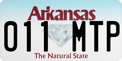 AR license plate 011MTP
