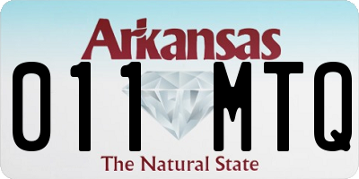 AR license plate 011MTQ