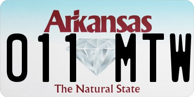 AR license plate 011MTW