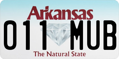 AR license plate 011MUB