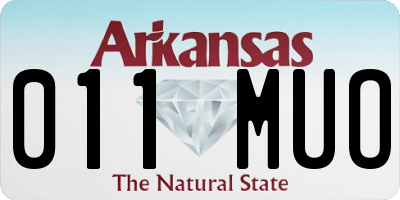 AR license plate 011MUO