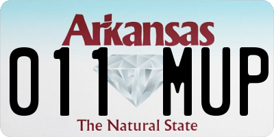 AR license plate 011MUP