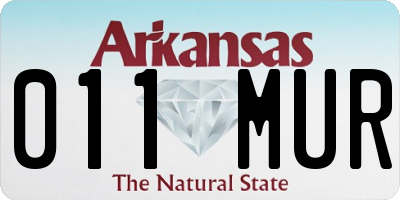 AR license plate 011MUR