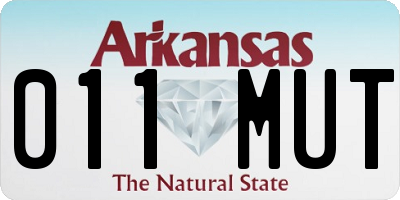 AR license plate 011MUT
