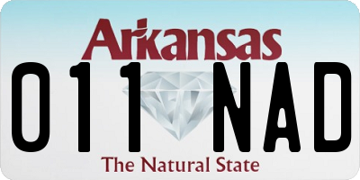 AR license plate 011NAD
