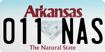 AR license plate 011NAS