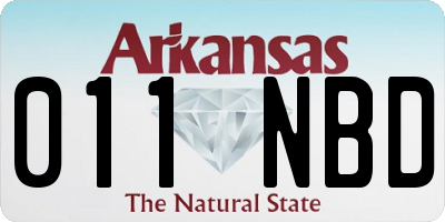 AR license plate 011NBD