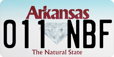 AR license plate 011NBF