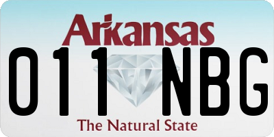 AR license plate 011NBG