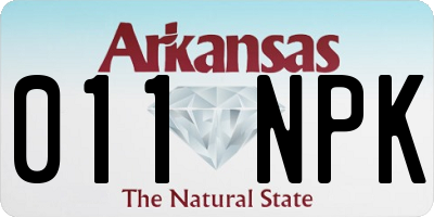 AR license plate 011NPK