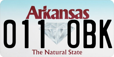 AR license plate 011OBK
